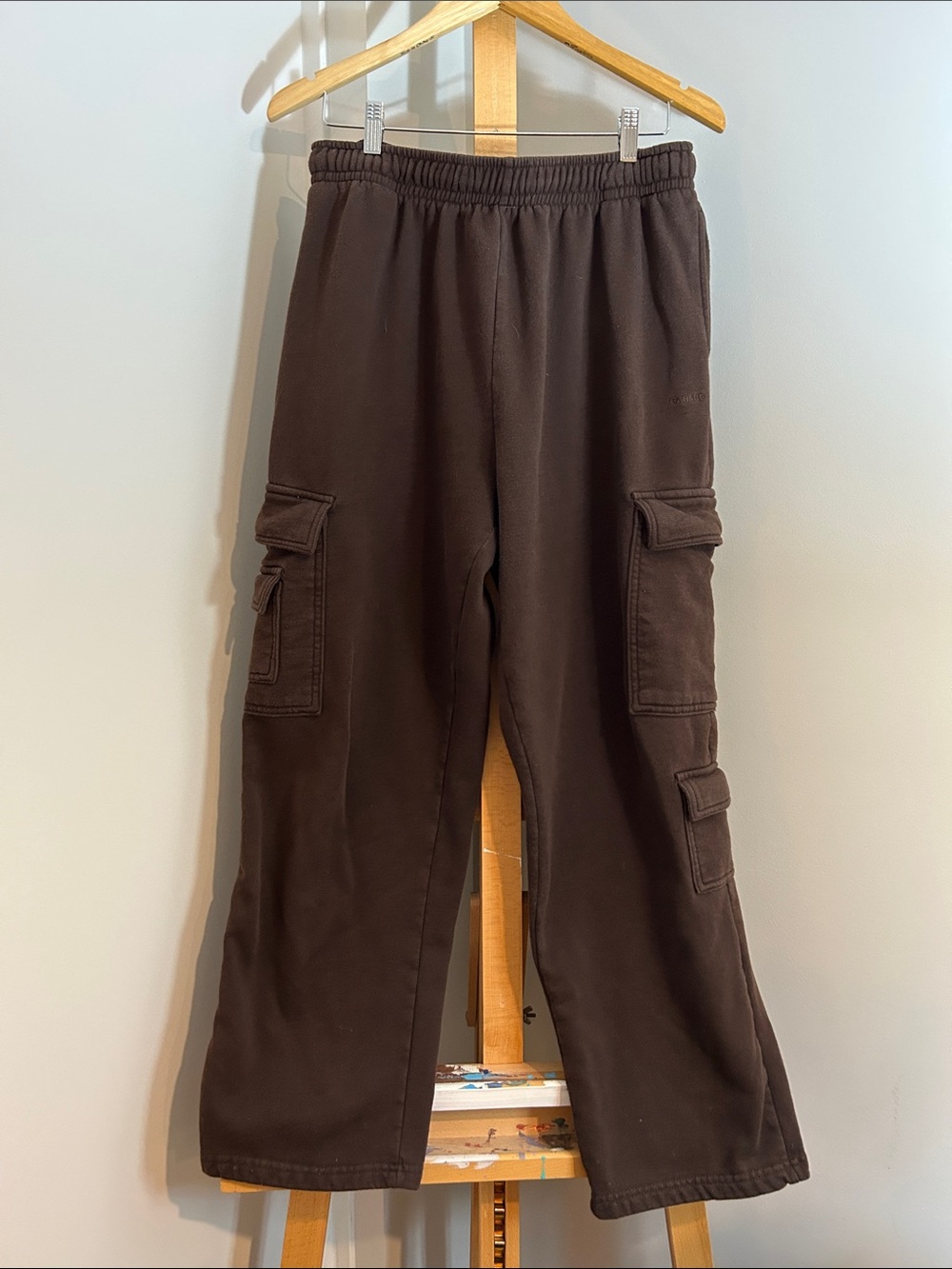 Garage Espresso Brown Cargo Track Pants with Utility Pockets